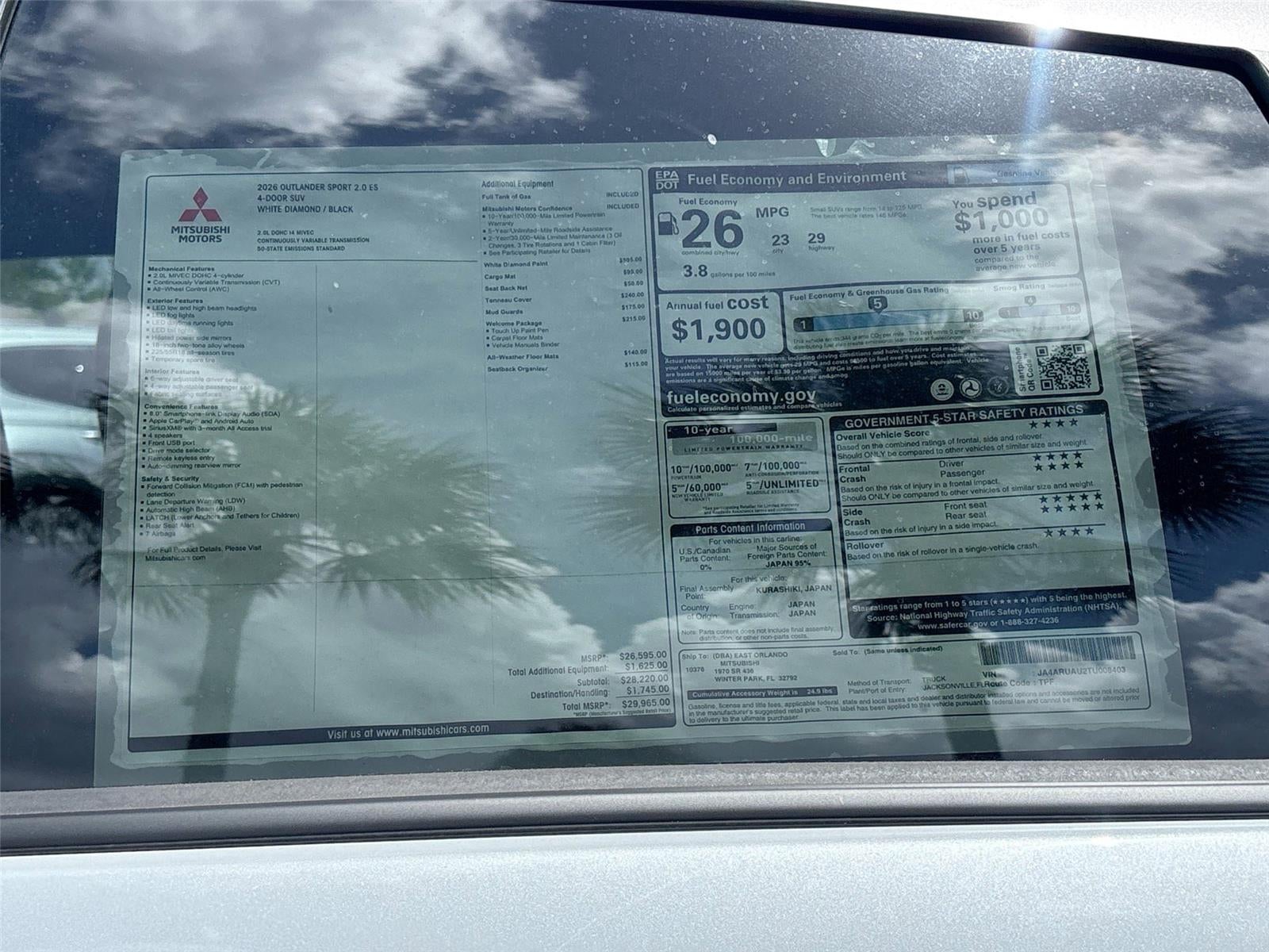 2026 Mitsubishi Outlander Sport ES