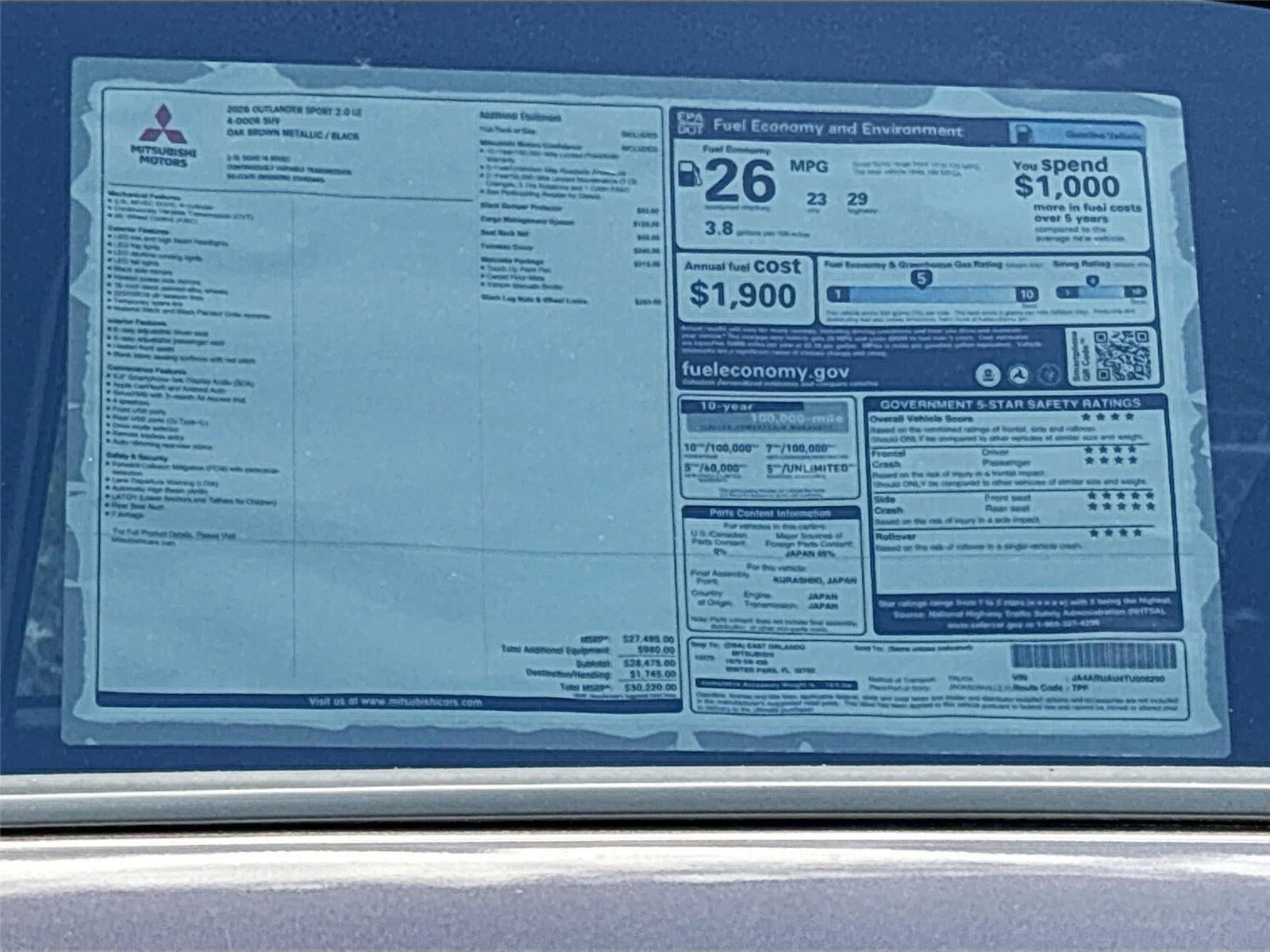 2026 Mitsubishi Outlander Sport LE