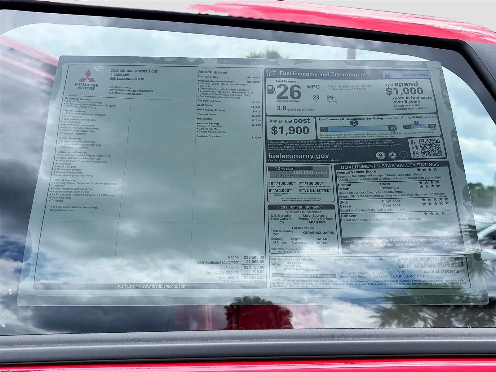 2026 Mitsubishi Outlander Sport ES