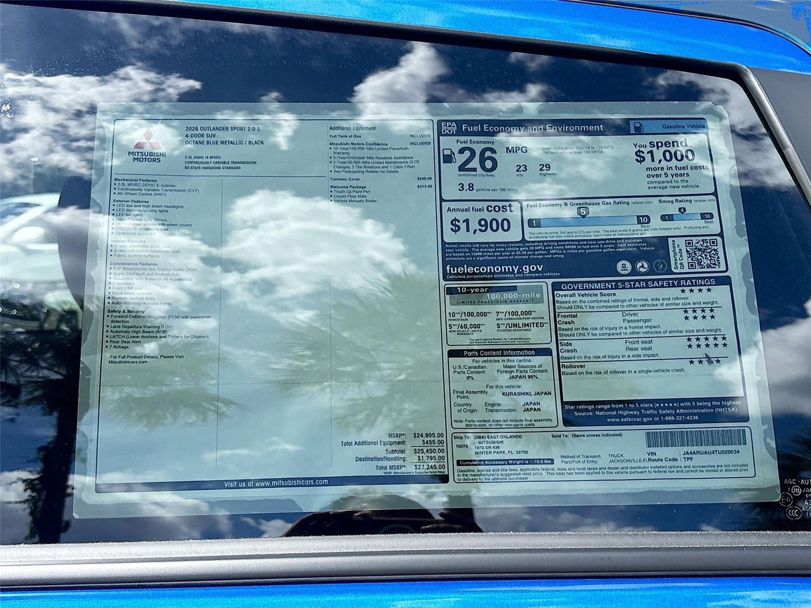 2026 Mitsubishi Outlander Sport S