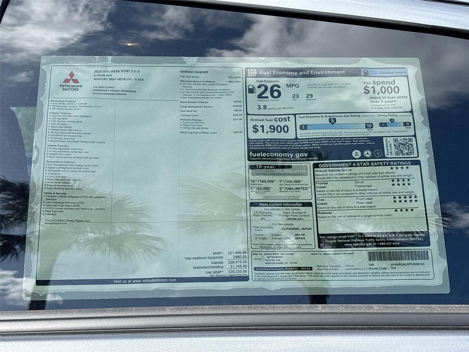 2026 Mitsubishi Outlander Sport LE