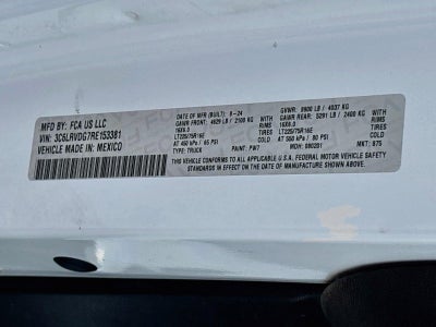 2024 RAM ProMaster Cargo Van Tradesman