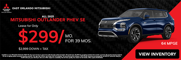 All 2025 Mitsubishi Outlander PHEV SE - Lease for Only $299/mo. for 39 mos. / $2,999 Down + Tax