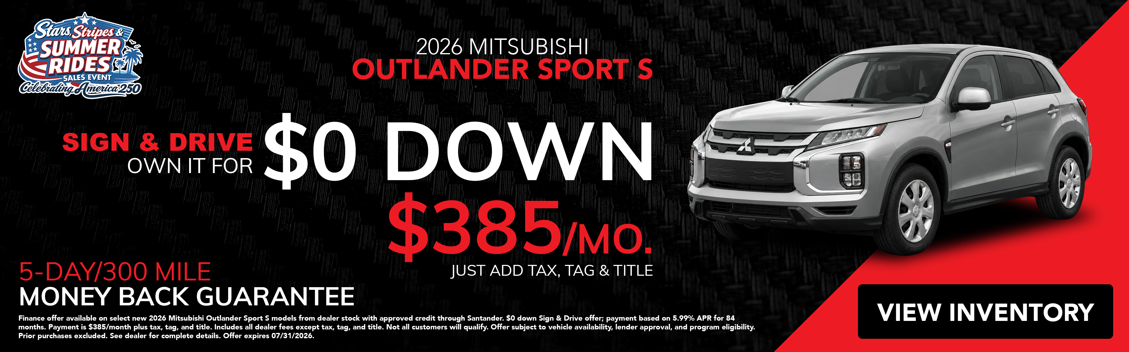 2026 Mitsubishi Outlander Sport S